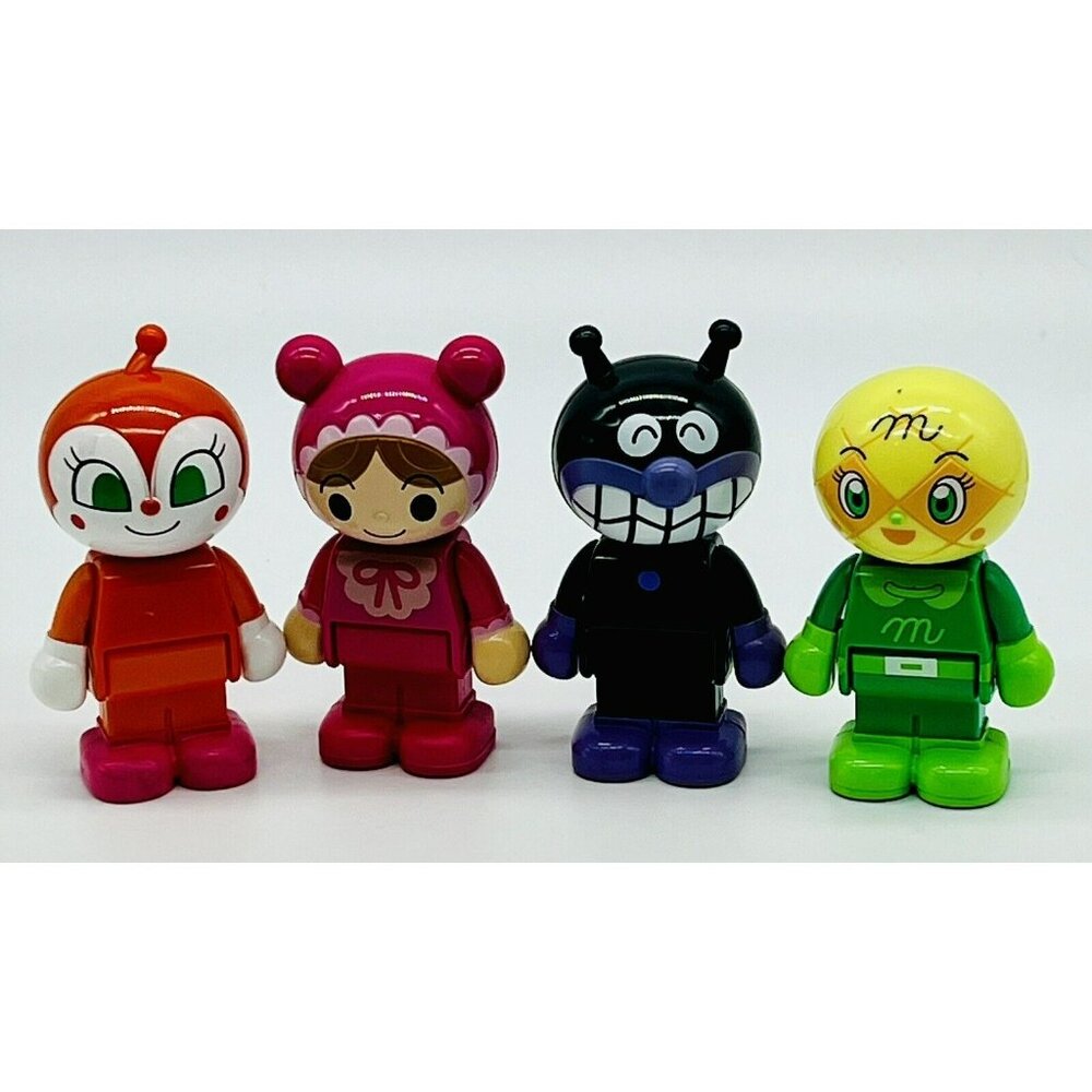 Atsumare Anpanman Mini Figure Mascot Collection Toy Lot of 4 PVC Ships From USA